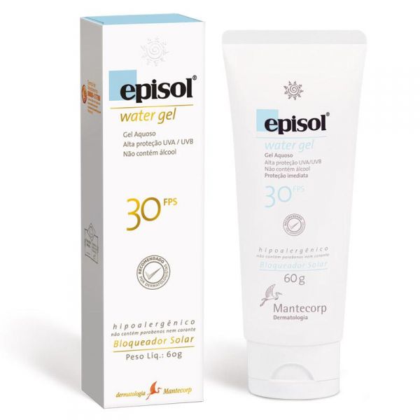 Episol Water Gel FPS 30 60g GEL AQUOSO SEM ÁLCOOL
